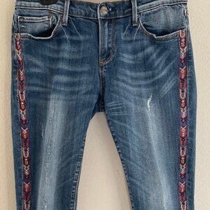 DRIFTWOOD Straight Leg Geometric Embroidered Jeans from Sundance: NWOT! Size  30